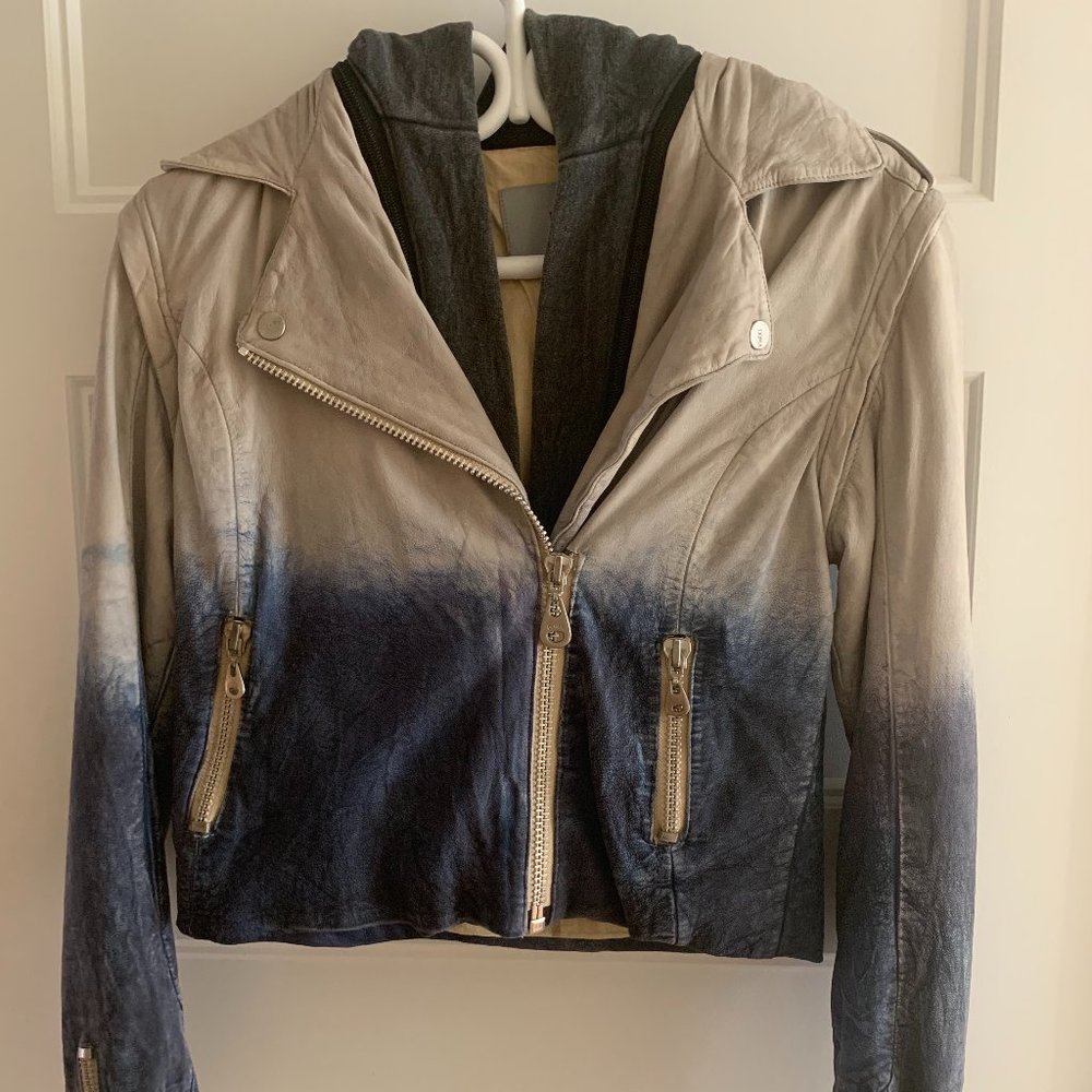 DOMA - ombré leather motorcycle jacket